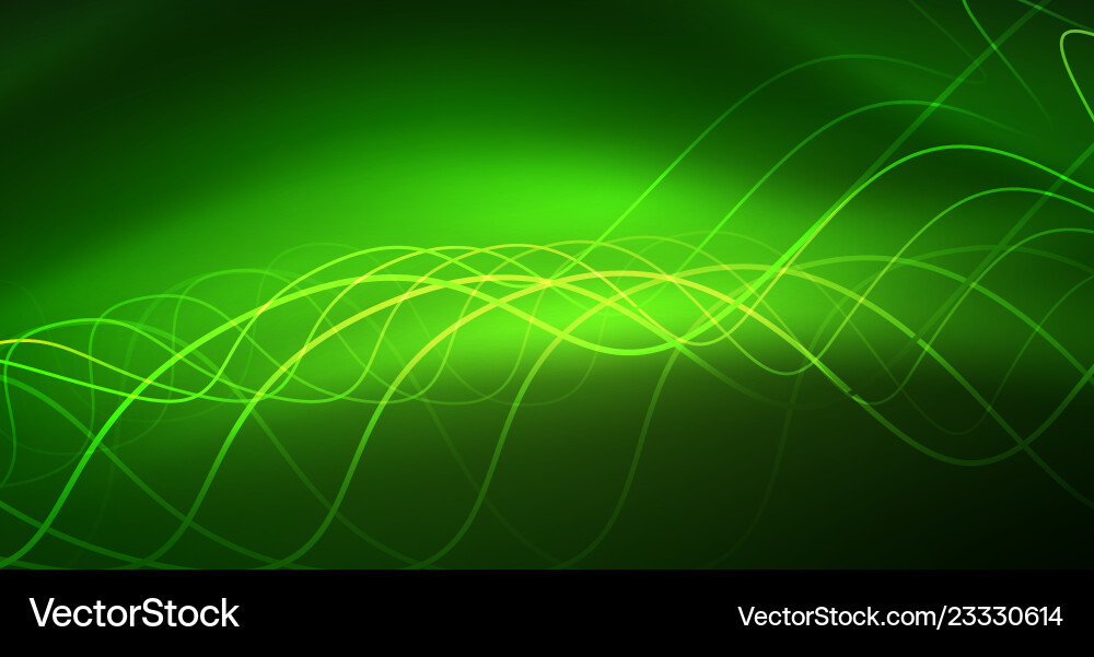 Abstract shiny glowinng color wave design element Vector Image