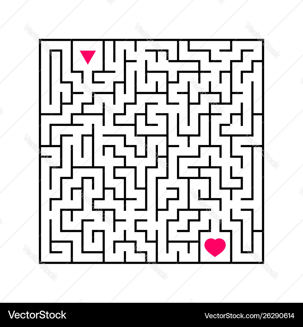 Abstract square maze an interesting and useful Vector Image