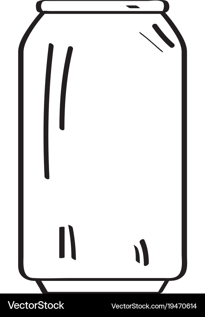 Beer can outline Vector Image