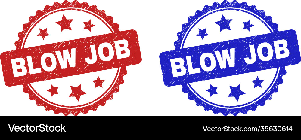 Blow job rosette watermarks using grunged surface Blow job rosette watermarks using grunged surface vector image