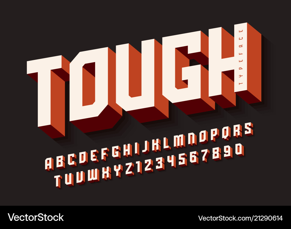 Bold Display Font - Alphabet Set vector image