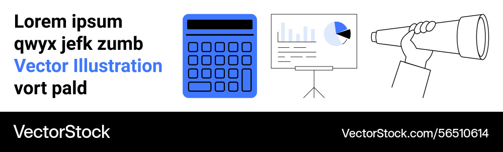 Calculation data analysis and future planning Calculation data analysis and future planning Vector Image