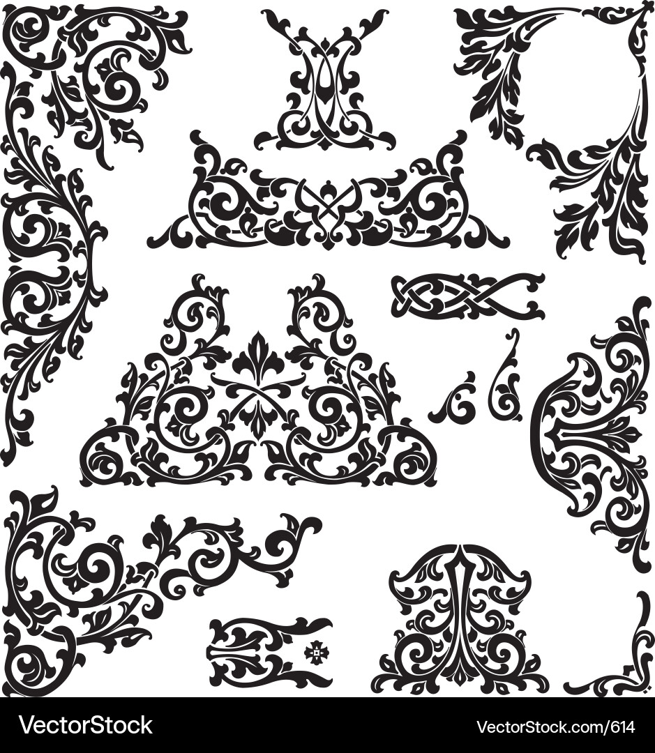 Classic ornaments Royalty Free Vector Image - VectorStock