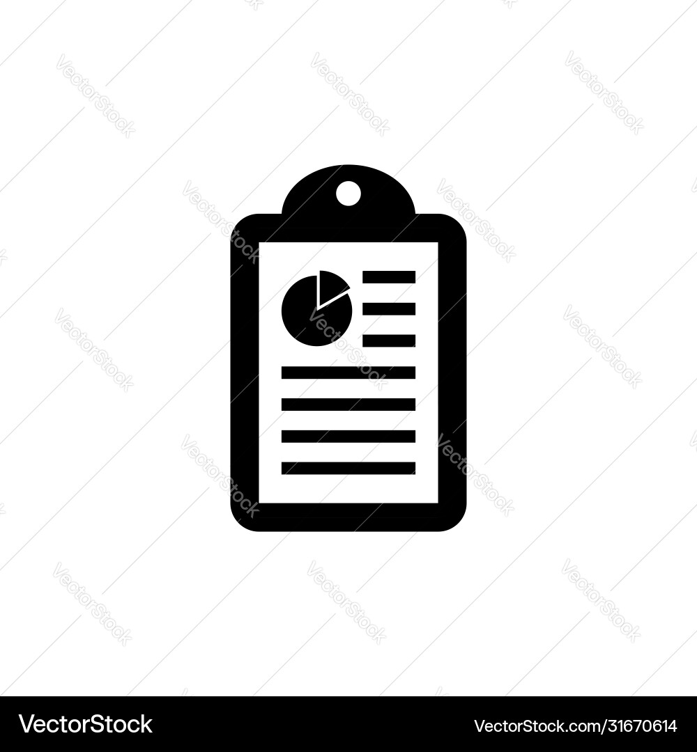 Document icon with chart or graph vector image