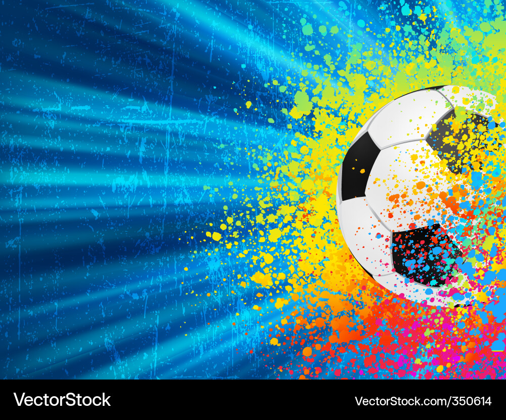 Dynamic Soccer Splash Background Vector Image