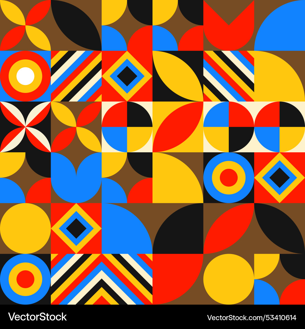 Geometric abstract pattern collection - colorful Vector Image