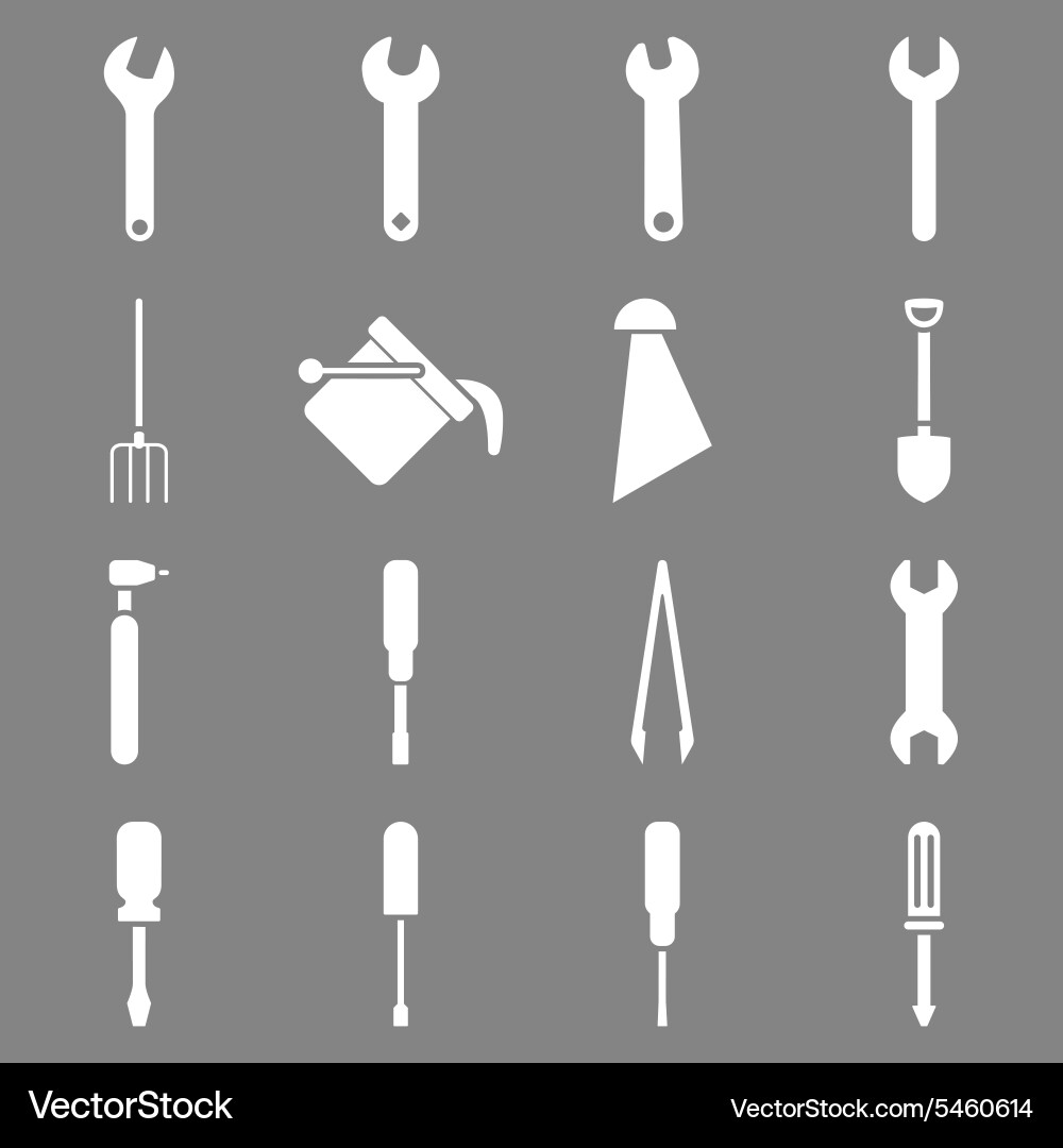 Instruments and tools icon set vector image