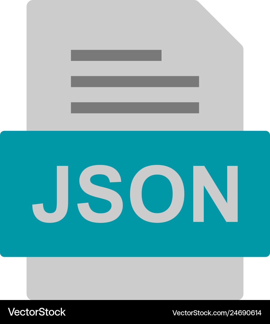JSON File Icon vector image