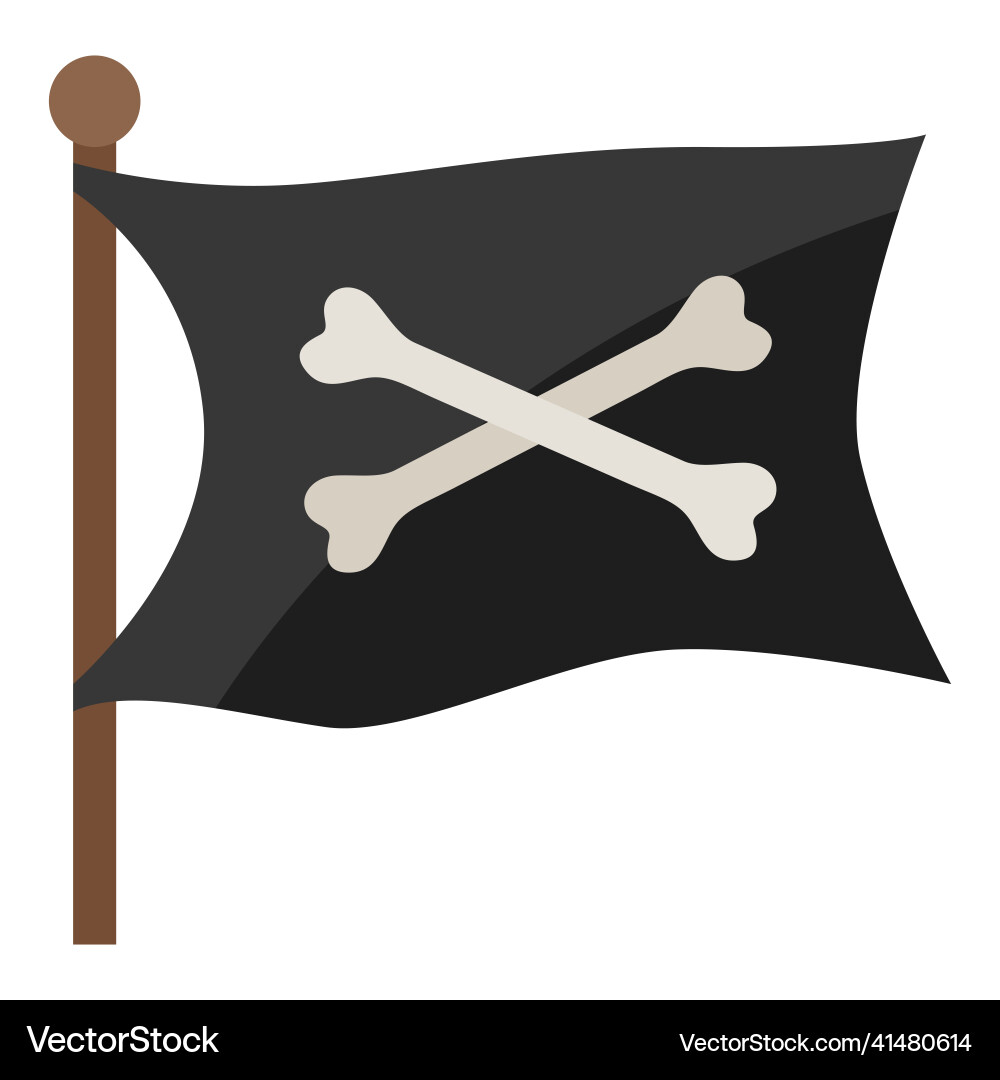 Pirate flag image for game vector image