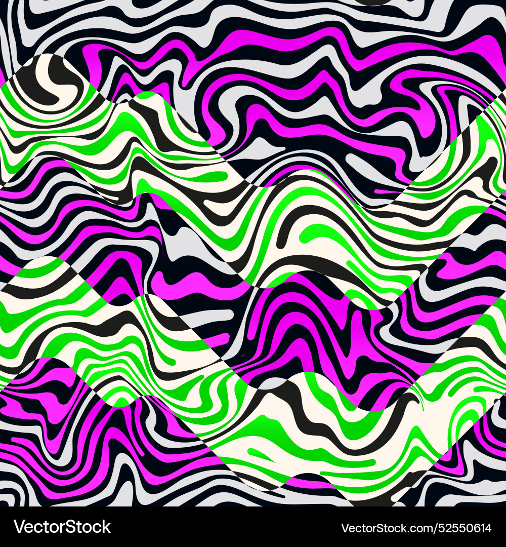 Psychedelic Grid Pattern vector image