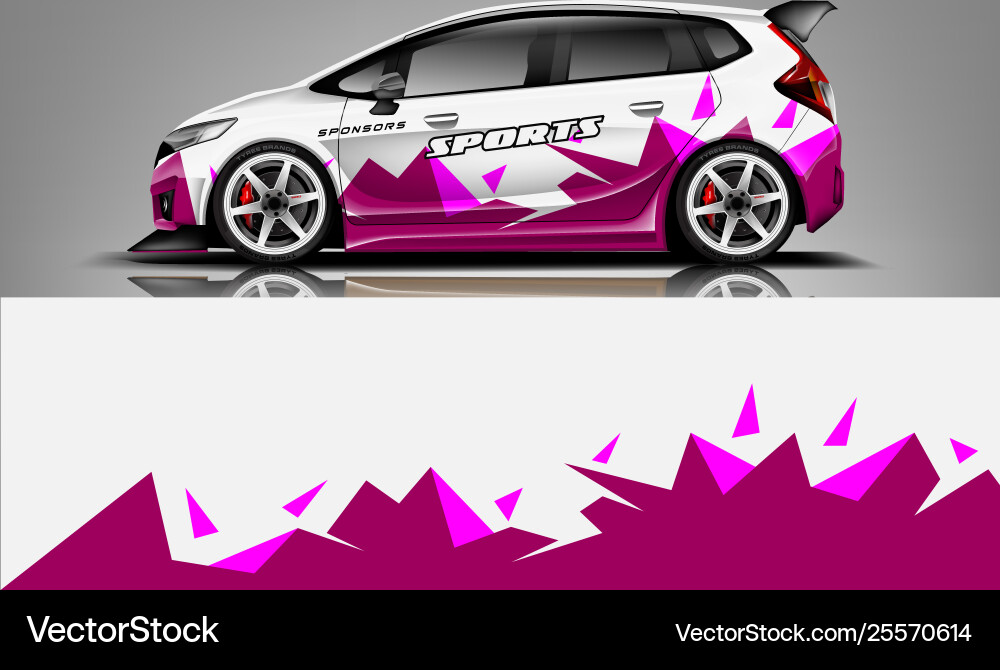 Sport Car Wrap - Racing Stripes Vector Image