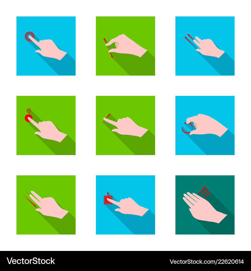 Touchscreen Interaction Icons vector image