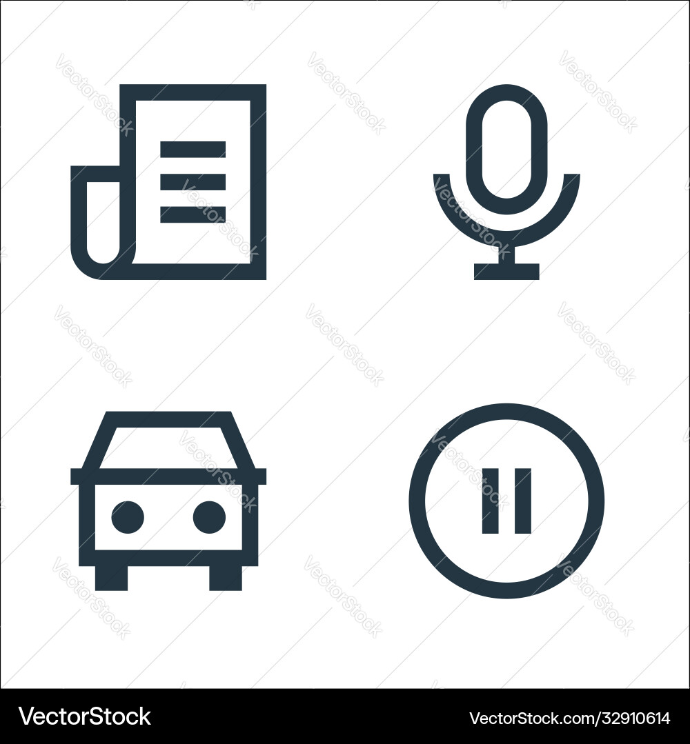 User interface line icons linear set quality vector image