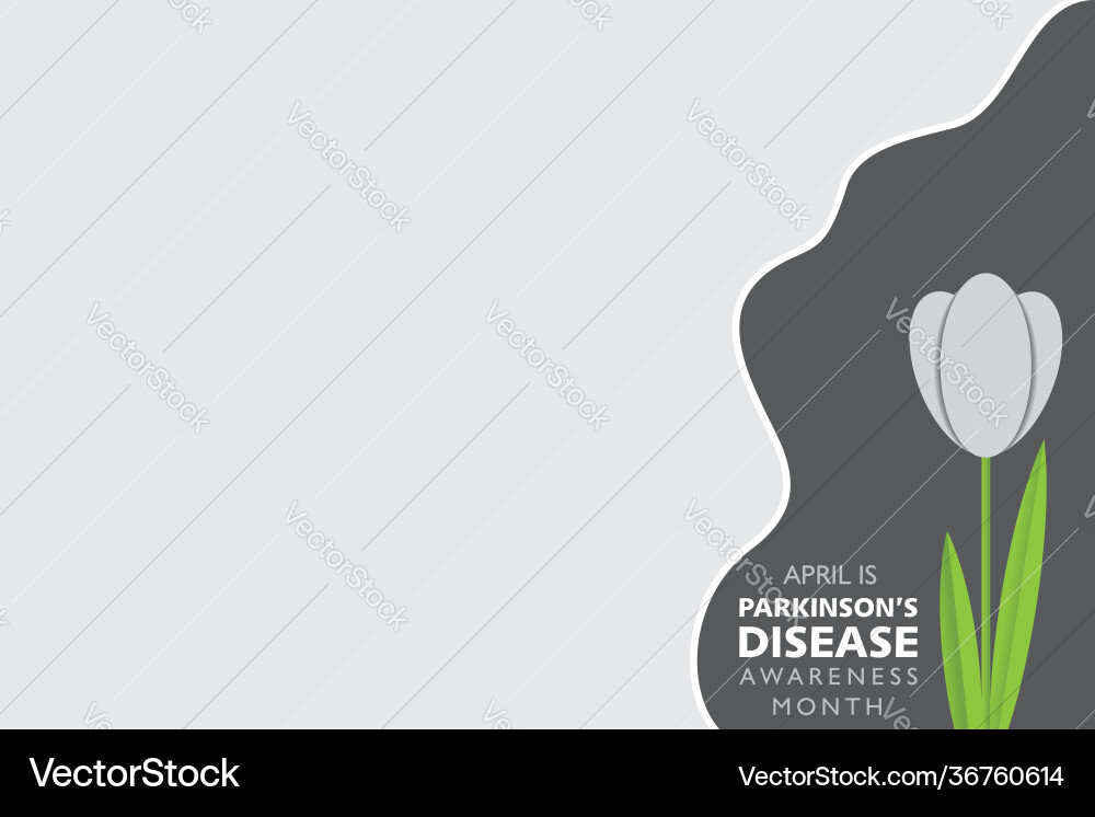 Weltparkinsons Krankheit Bewusstsein Monat beobachtet Weltparkinsons Krankheit Bewusstsein Monat beobachtet vektorbild