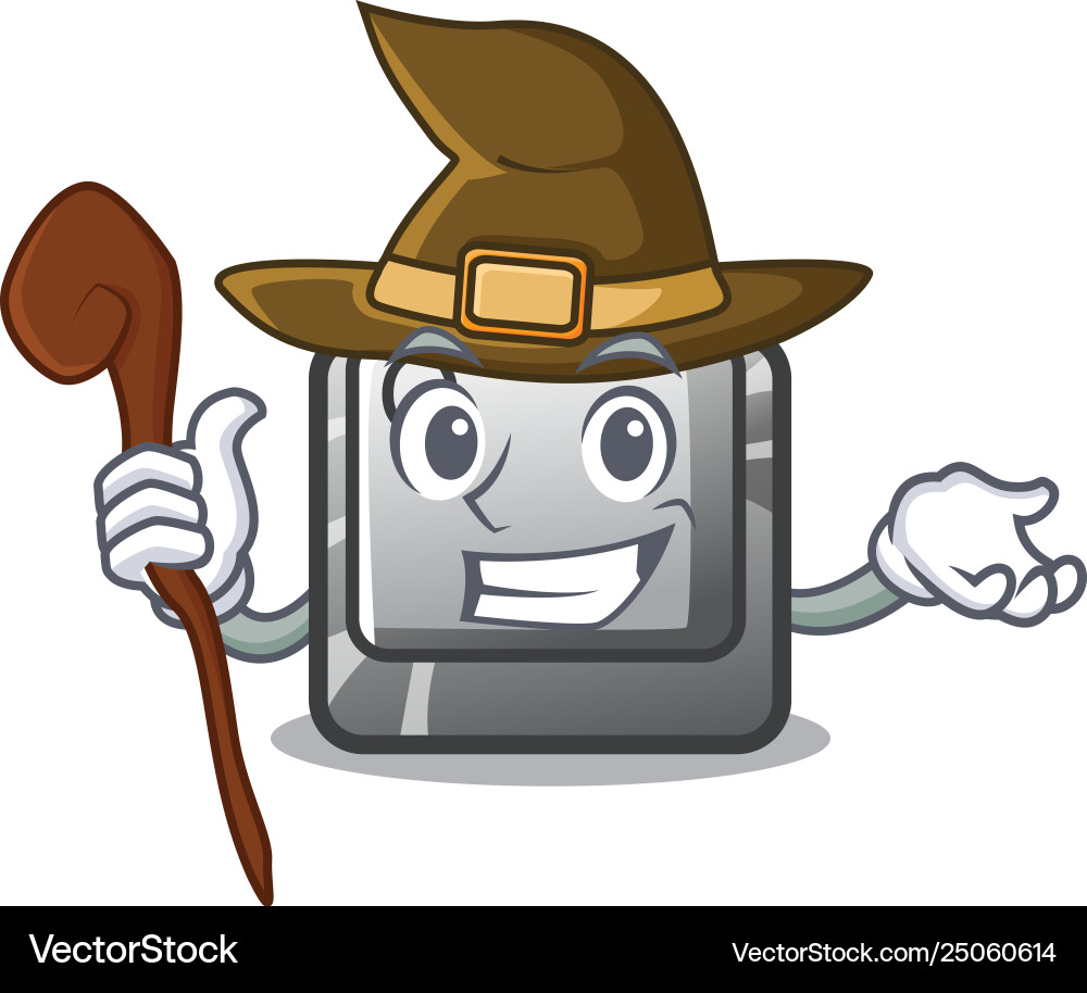 Witch button q in character shape Vector Image
