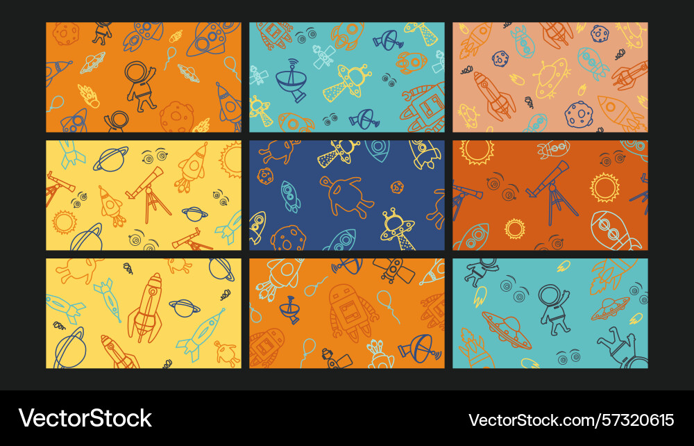 Abstract fluid camo shape background set vector image