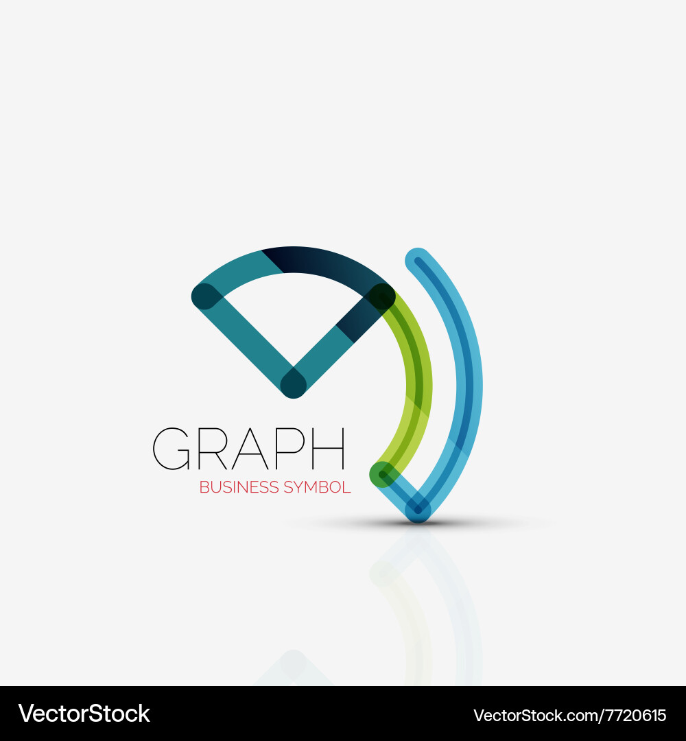 Abstract logo idea linear chart or graph Vector Image