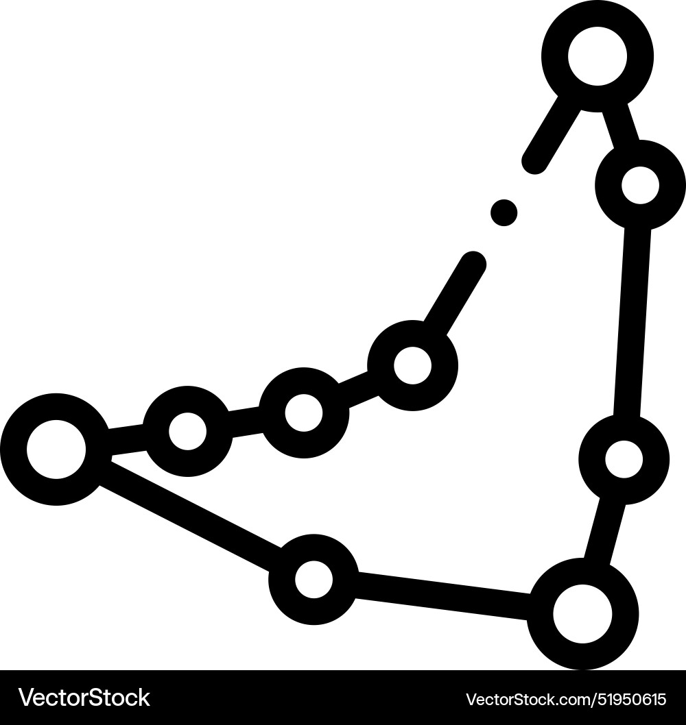 Capricorn icon thin linear style design isolated Capricorn icon thin linear style design isolated vector image
