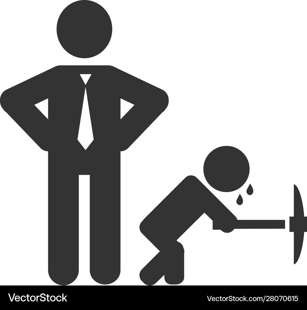Child labour with working kid Royalty Free Vector Image