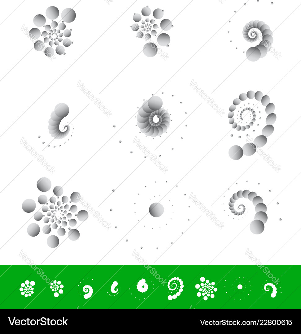 Circular elements dotted motifs with different Circular elements dotted motifs with different vector image