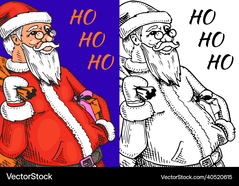 Cute santa claus merry christmas banner new year Cute santa claus merry christmas banner new year vector image