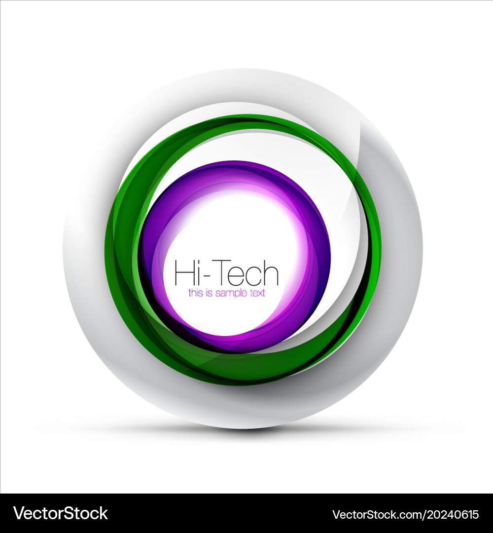 Digital techno sphere web banner button or icon Vector Image