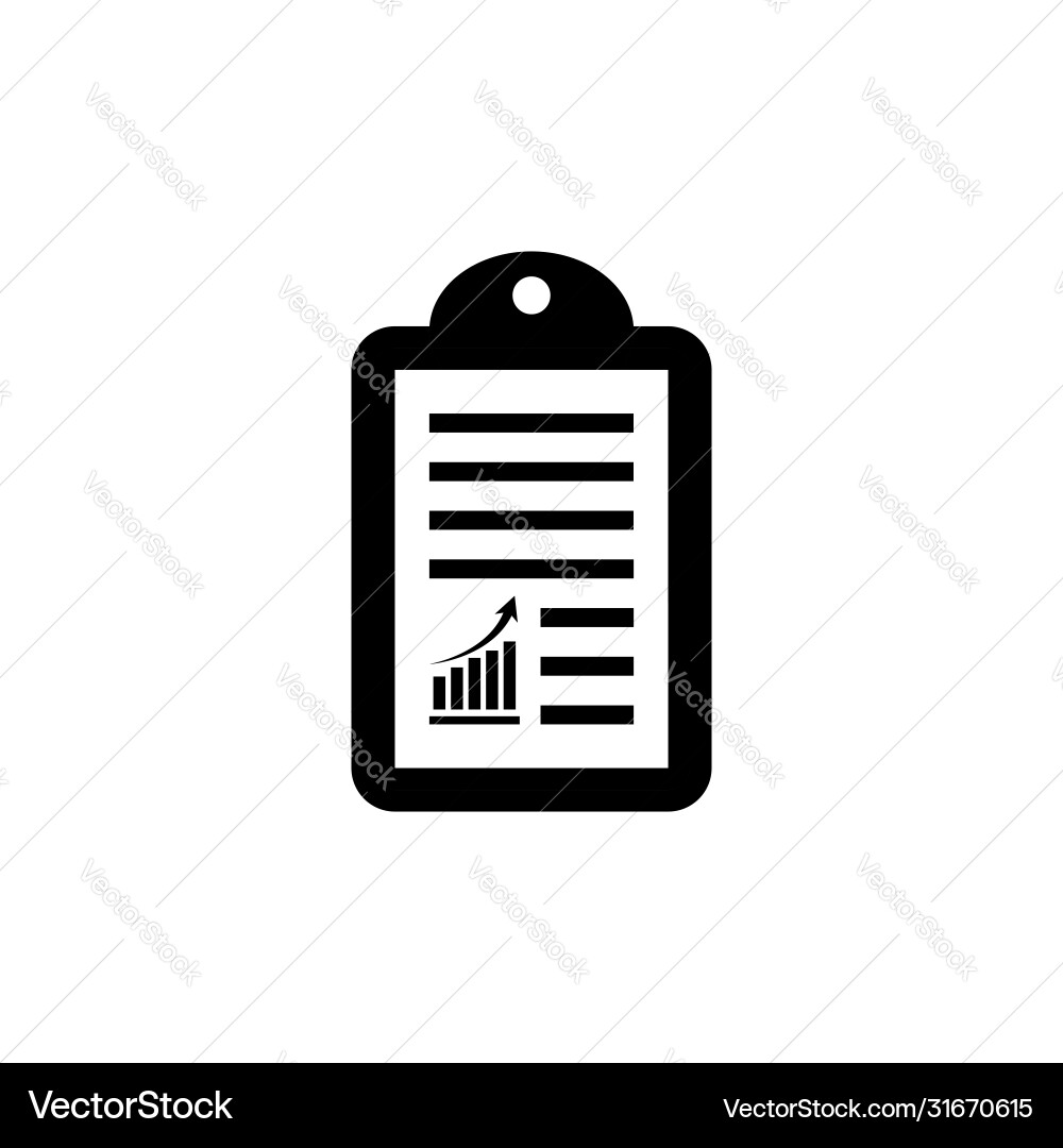 Document icon with chart or graph Document icon with chart or graph vector image