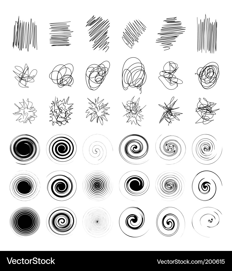 Dynamic Spiral Patterns vector image