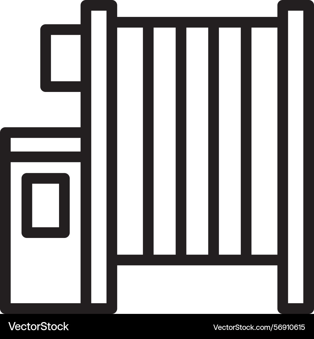 Factory gate linear style icon design vector image