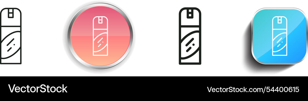 Freshener icon thin linear regular and button vector image