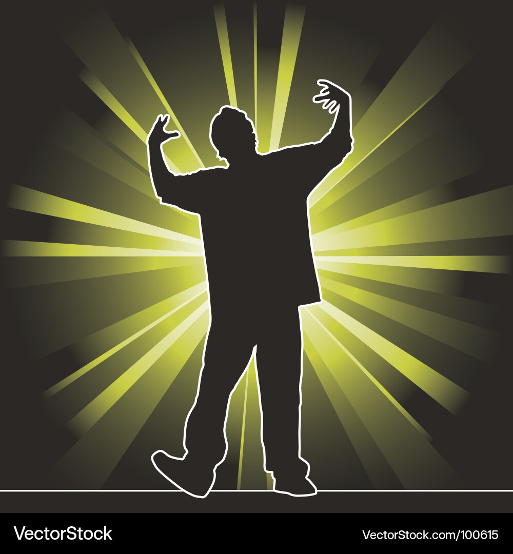 Hip Hop Dancer Silhouette Vector Image