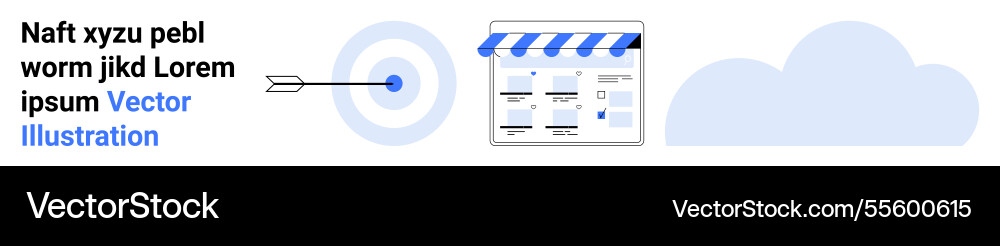 Marketing strategy visual with target arrow web Vector Image