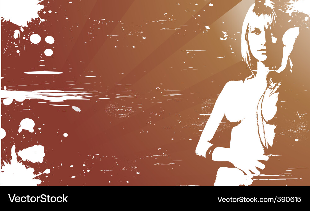 Naked Woman Grunge Vector Image