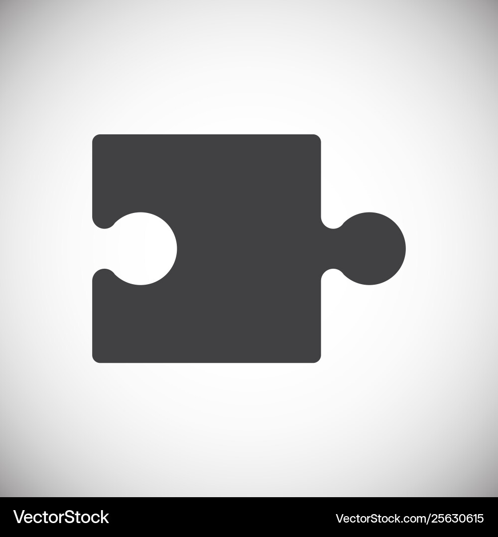 Puzzle icon on background for graphic and web vector image