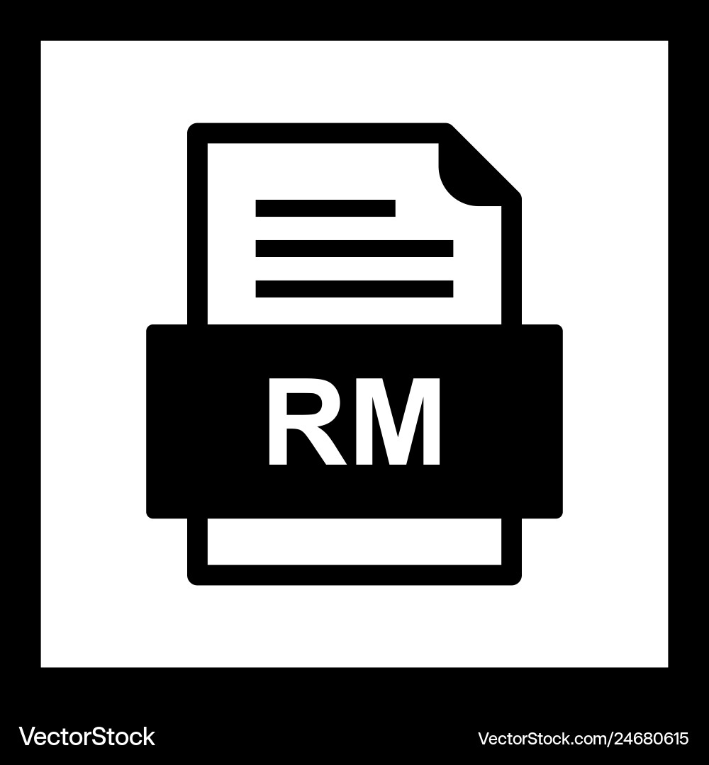 Rm file document icon Vector Image