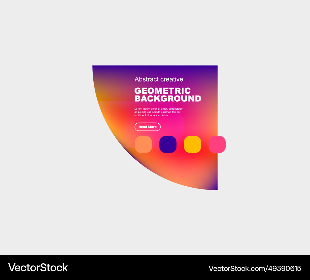 Round triangle and square composition Round triangle and square composition vector image