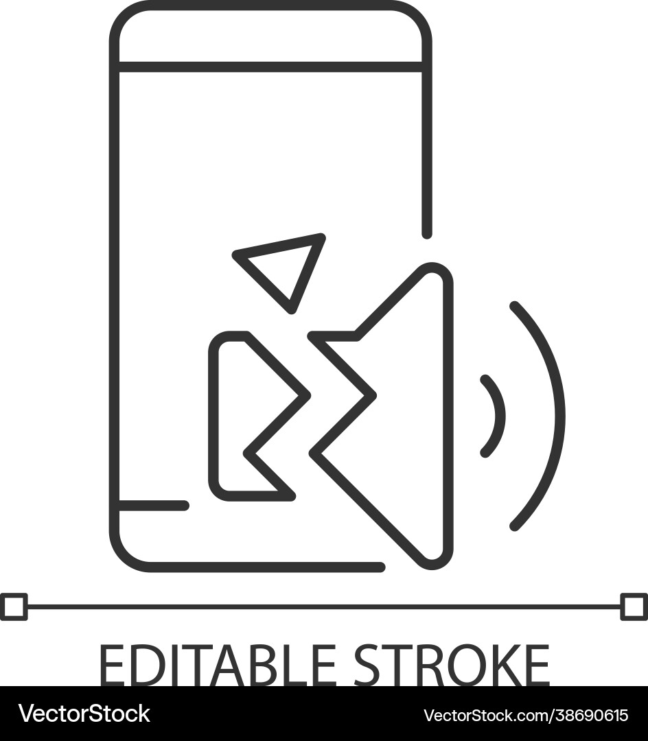 Speaker not working linear icon Speaker not working linear icon vector image