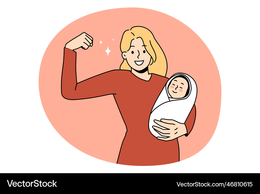 Superhero mother and strength concept Vector Image