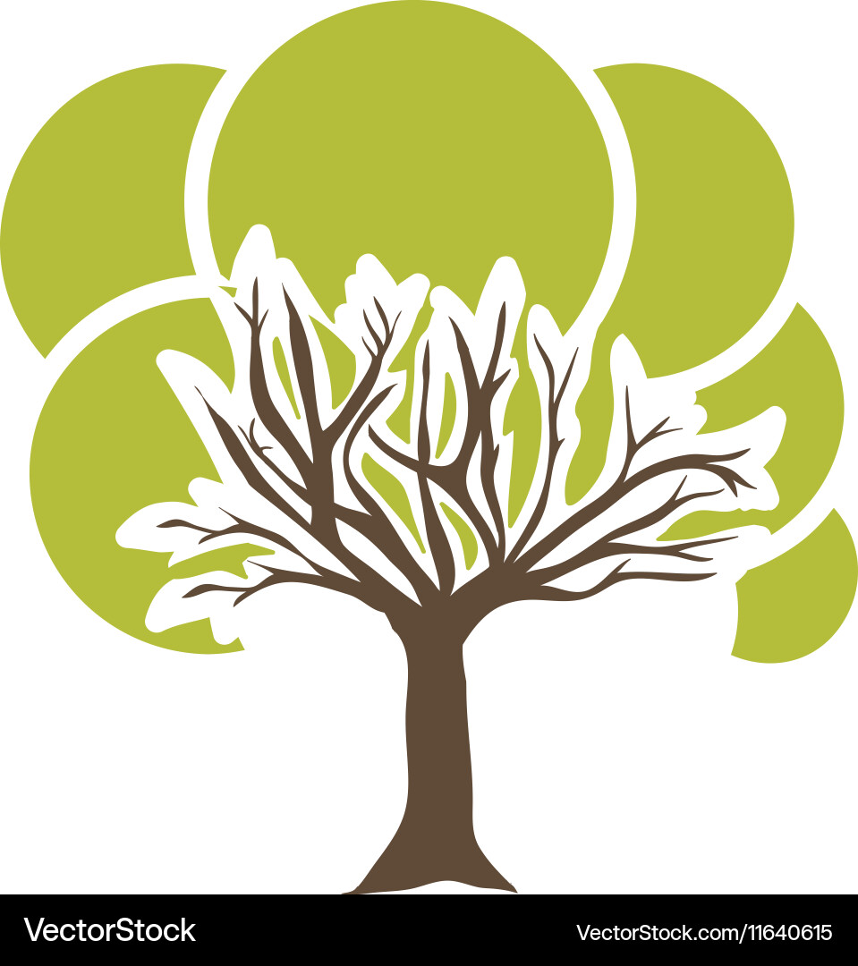 Tree abstract icon image Vector Image