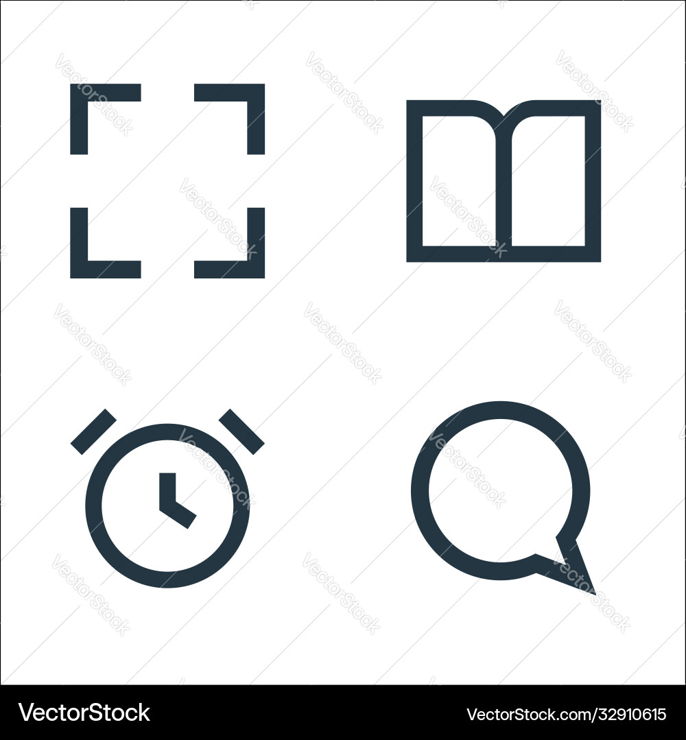 User interface line icons linear set quality User interface line icons linear set quality Vector Image