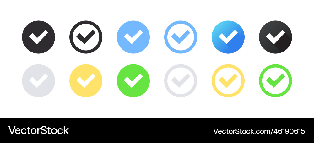 Verification check marks profile Verification check marks profile vector image