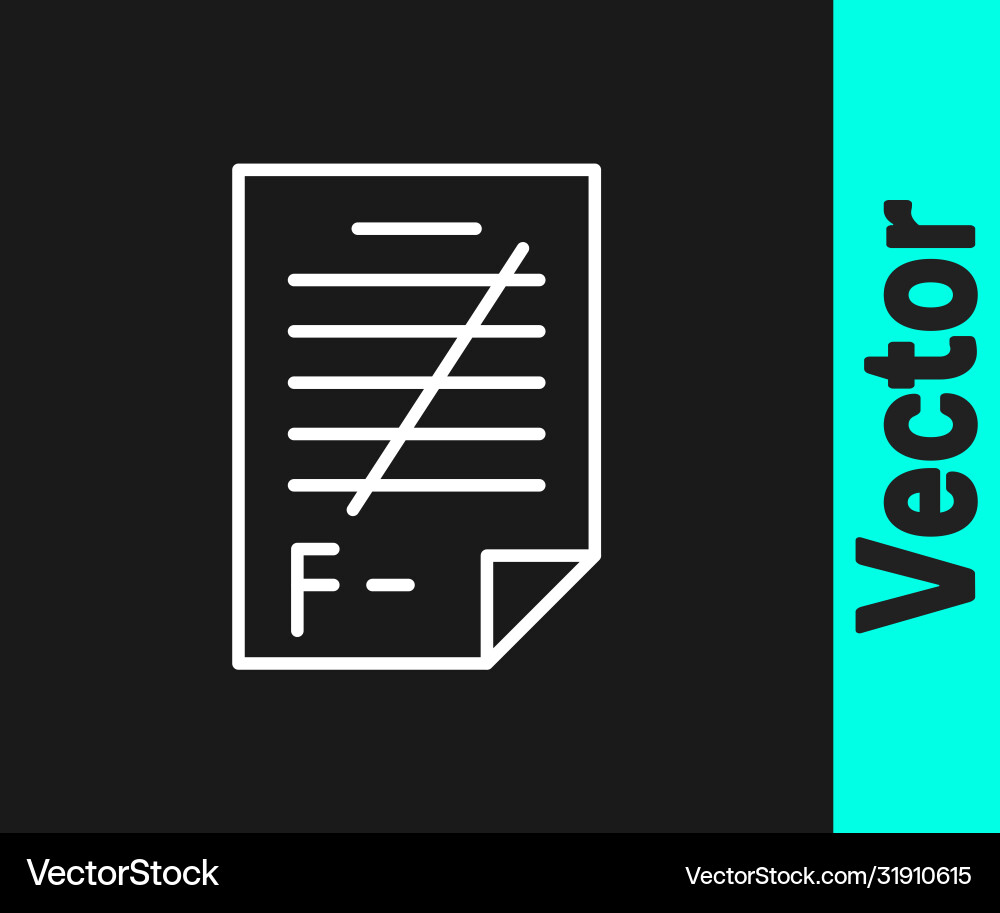 White line exam paper with incorrect answers White line exam paper with incorrect answers vector image