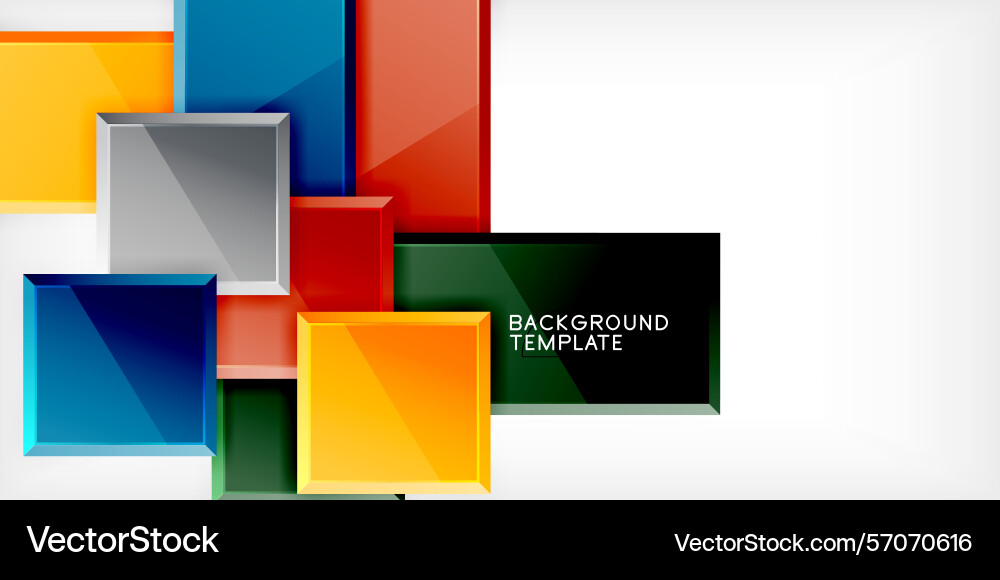 Abstract geometric shapes overlap creating Vector Image