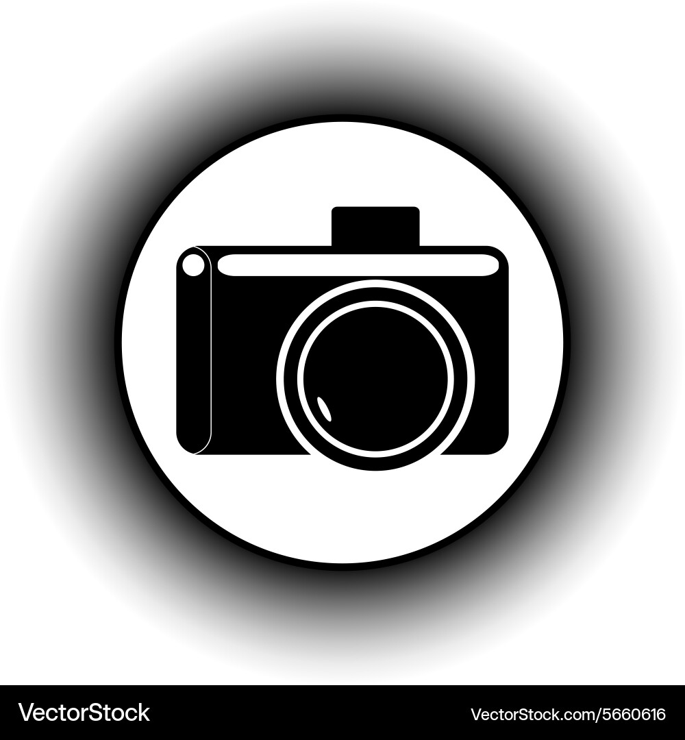 Camera button vector image