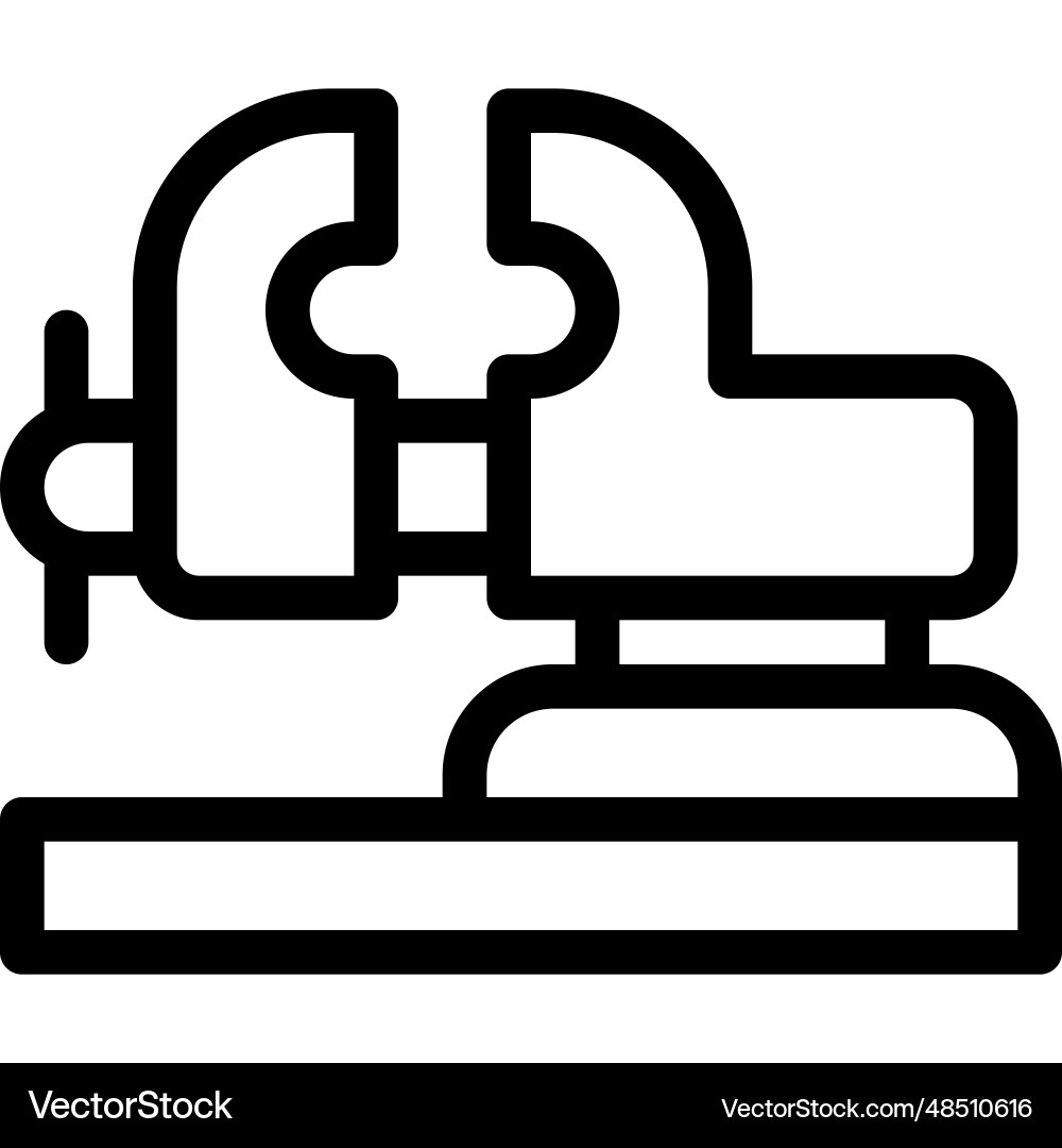 Clamping mechanism designed to hold object Vector Image