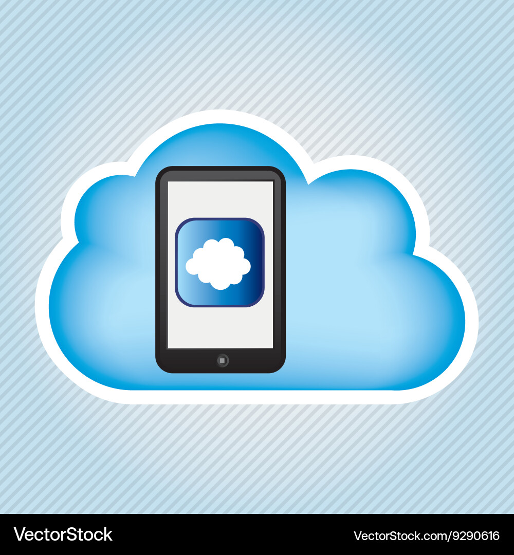 Cloud computing design vector image