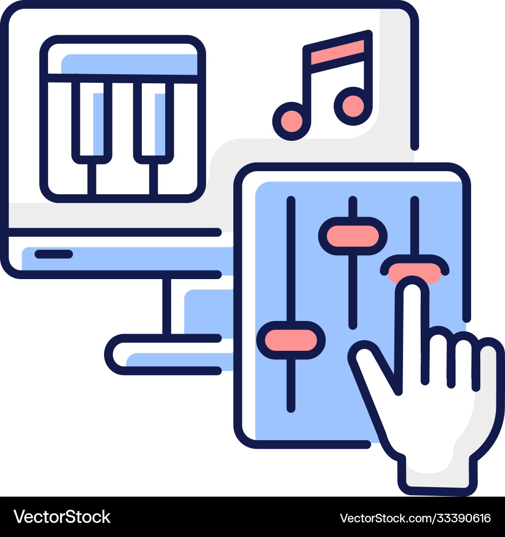 Diy music rgb color icon – Royalty-Free Vector | VectorStock, image size:1000x1064