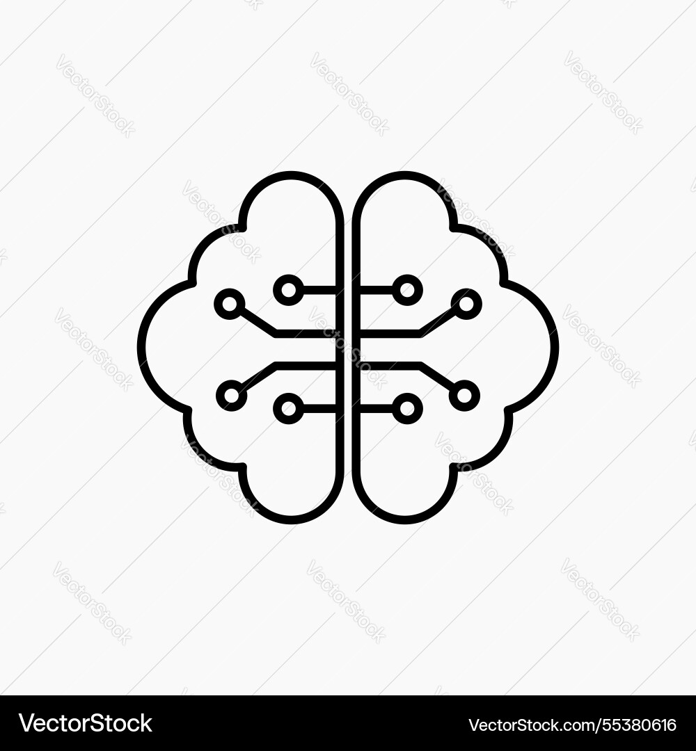 Machine learning icon simple Machine learning icon simple Vector Image