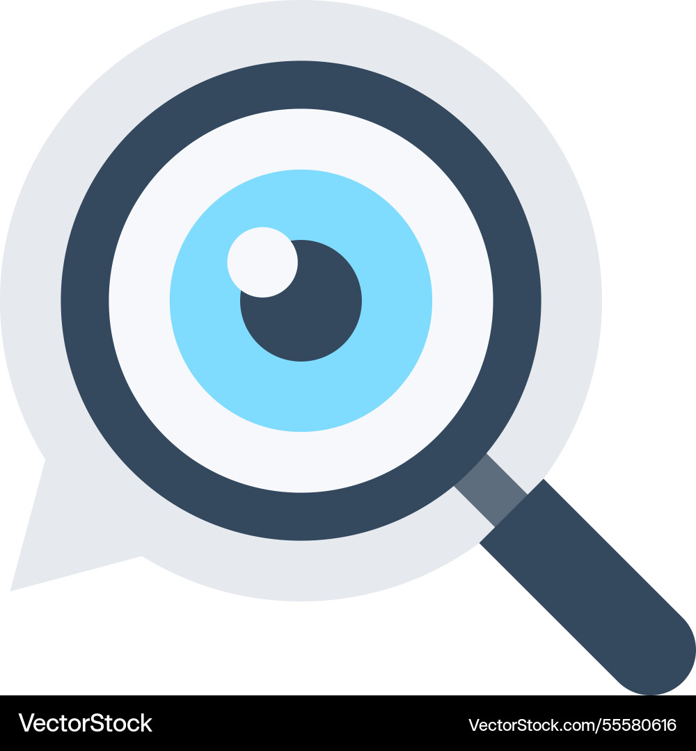 Monitoring flat web icon vector image