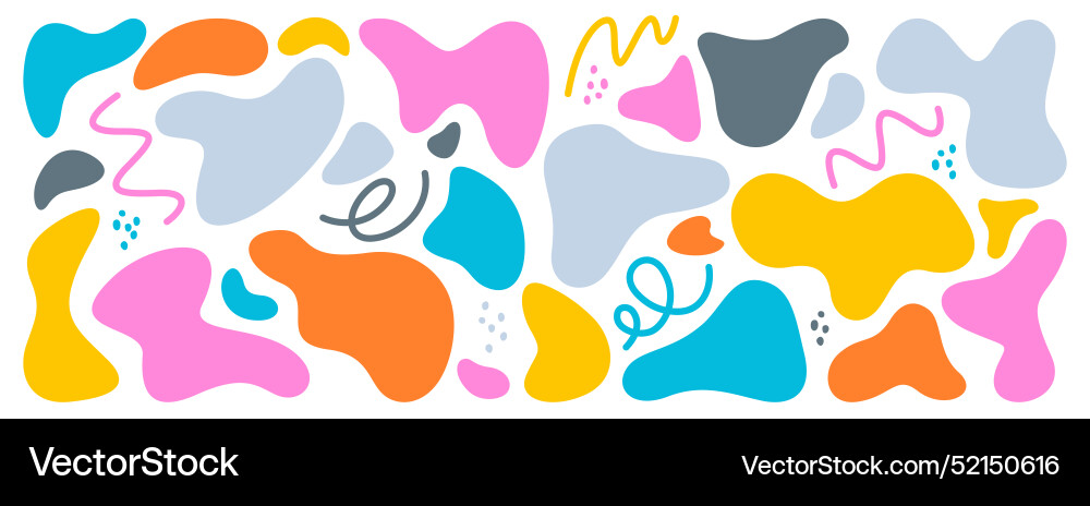Organic Liquid Blobs - Abstract Shapes vector image